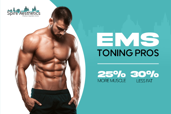 image of man with benefits of EMS toning pros treatment to help combat weight gain Warrington