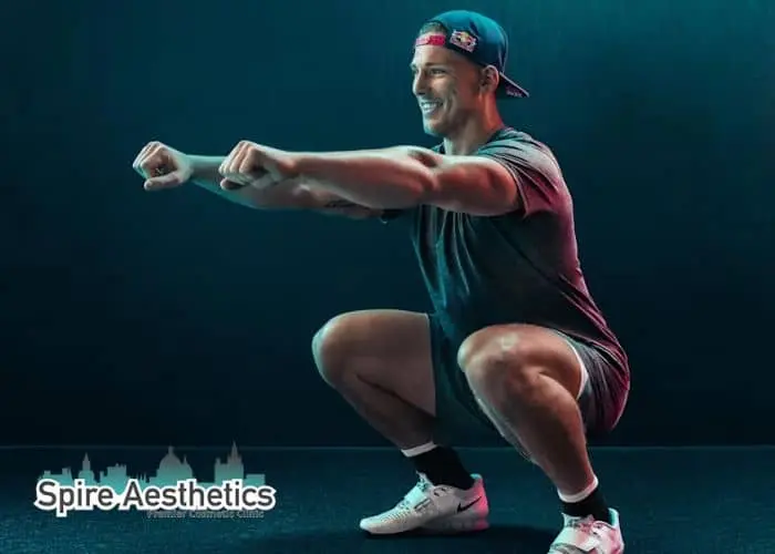 Image of man build leg muscle Warrington through exercise