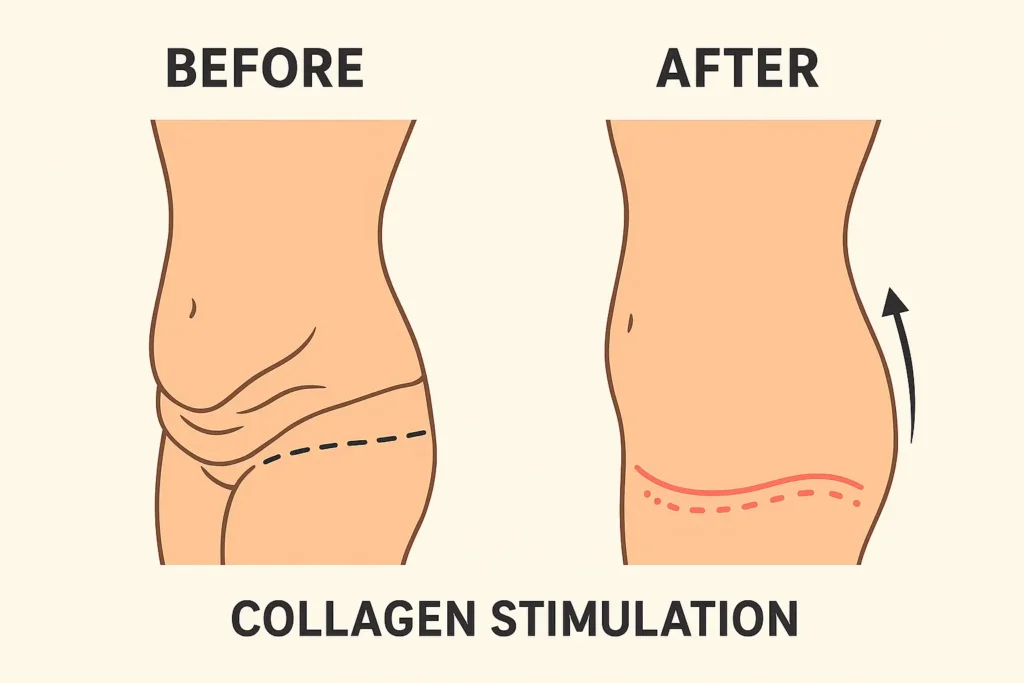 Before and after results for sagging skin after weight loss injections Warrington