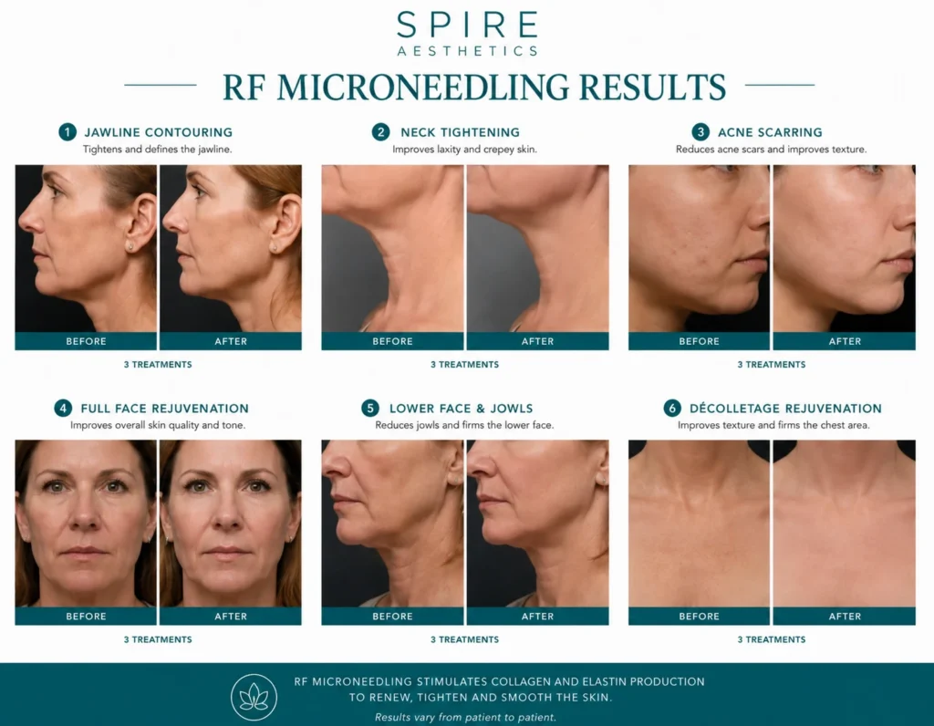 RF Microneedling Skin tightening Warrington results